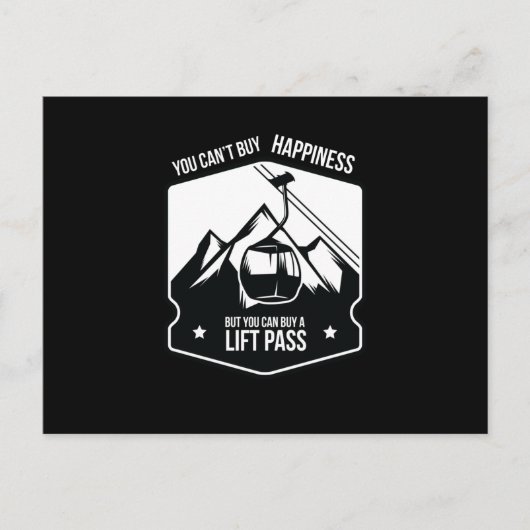 Buy A Lift Pass Skiing Winter Sports Postkarte (Vorderseite)