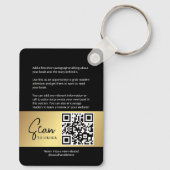 Buy Cover Writer Promotion QR Code Gold Effekt Schlüsselanhänger (Rückseite)