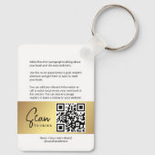 Buy Cover Writer Promotion QR Code Gold Effekt Schlüsselanhänger (Rückseite)
