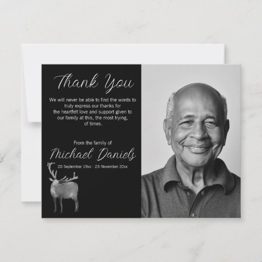 Buy mit Antlers Beerdigung Danke Karten (Vorderseite)