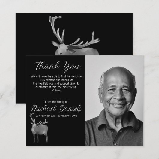 Buy mit Antlers Beerdigung Danke Karten (Vorne/Hinten)