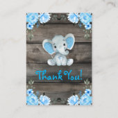 Buy Request Boy Elephants Shower Blue Ticket Begleitkarte (Rückseite)