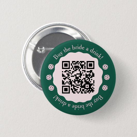Buy The Bride A Drink Pickleball Bachelorette Button (Vorne & Hinten)