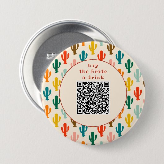 Buy the Bride a Drink QR Code Button (Vorne & Hinten)