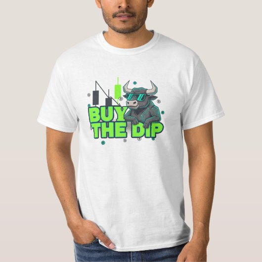 Buy The Dip Crypto Bull T-Shirt (Vorderseite)