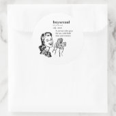 BUYSEXUAL RUNDER AUFKLEBER (Tasche)