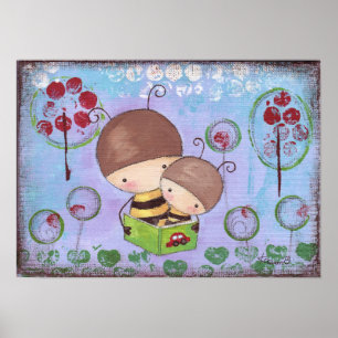 Buz-buz & Beez-beez Print Poster