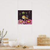 Buz-buz für die Honey Bee Print Poster (Küche)