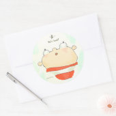 Buzboy-Buchzeichen Runder Aufkleber (Umschlag)