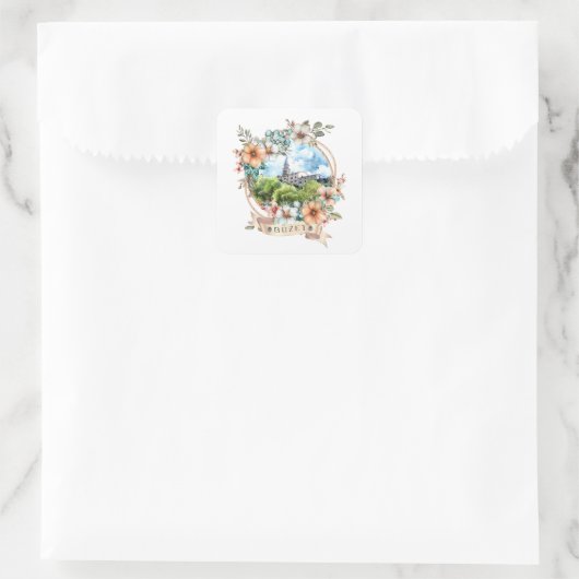 Buzet Kroatien Quadratischer Aufkleber (Tasche)