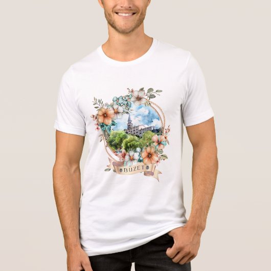 Buzet Kroatien Tri-Blend Shirt (Vorderseite)