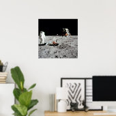 Buzz Aldrin und Lunar Modul auf dem Mond Poster (Heimbüro)