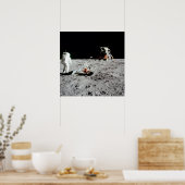 Buzz Aldrin und Lunar Modul auf dem Mond Poster (Küche)