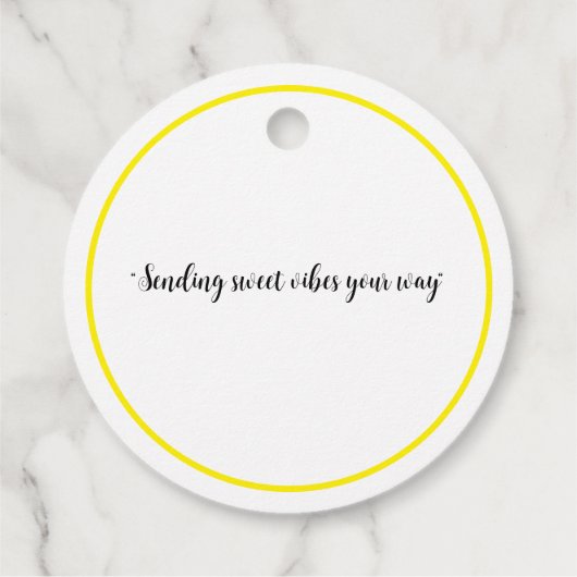 Buzz & Bloom Geschenketiketten - Bienendesign in H Geschenkanhänger (Rückseite)