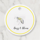 Buzz & Bloom Geschenketiketten - Bienendesign in H Geschenkanhänger (Vorderseite)