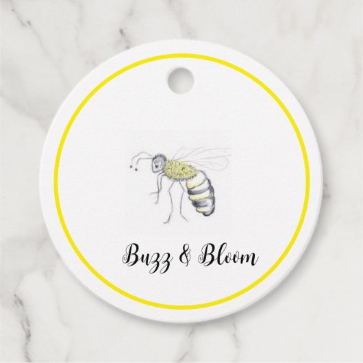 Buzz & Bloom Geschenketiketten - Bienendesign in H Geschenkanhänger (Vorderseite)