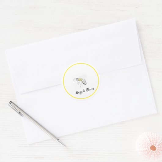 Buzz & Bloom Stickers - hand drawn bee design (Umschlag)
