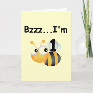 Buzz Bumblebee 1. Geburtstag T - Shirt und Geschen Karte