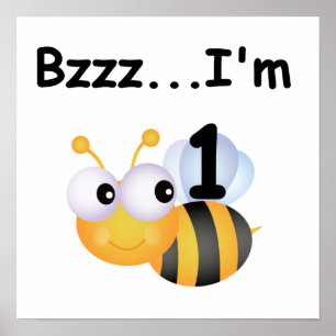 Buzz Bumblebee 1. Geburtstag T - Shirt und Geschen Poster