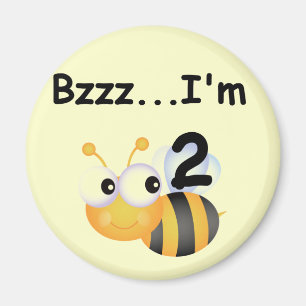Buzz Bumblebee 2. Geburtstag T - Shirt und Geschen Magnet