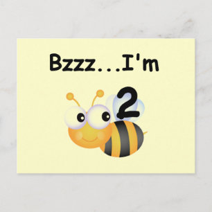 Buzz Bumblebee 2. Geburtstag T - Shirt und Geschen Postkarte
