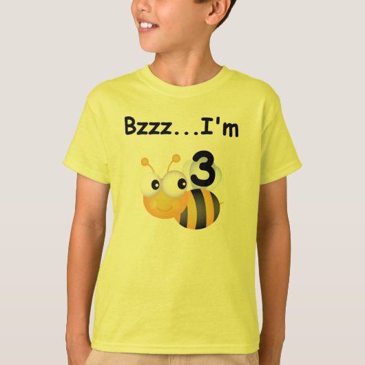 Buzz Bumblebee 3. Geburtstag T - Shirt und Geschen (Vorderseite)
