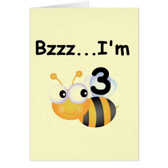 Buzz Bumblebee 3. Geburtstag T - Shirt und Geschen (Vorne)