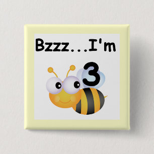 Buzz Bumblebee 3. Geburtstag T - Shirt und Geschen Button