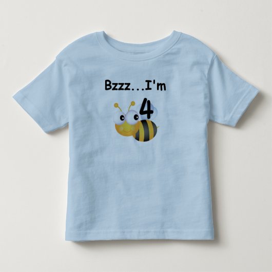 Buzz Bumblebee 4. Geburtstag T - Shirt und Geschen (Vorderseite)