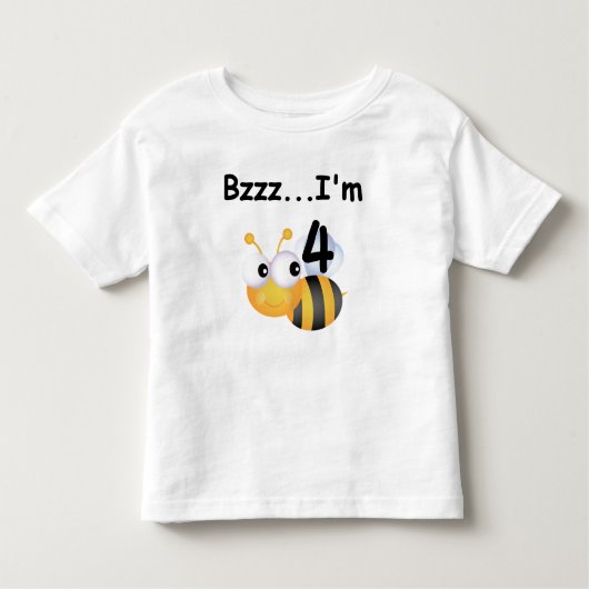 Buzz Bumblebee 4. Geburtstag T - Shirt und Geschen (Vorderseite)