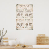 Buzz Cut Schritt für Schritt Poster (Küche)