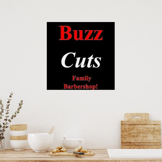 Buzz Cuts Family Barbershop Poster Matte (Küche)