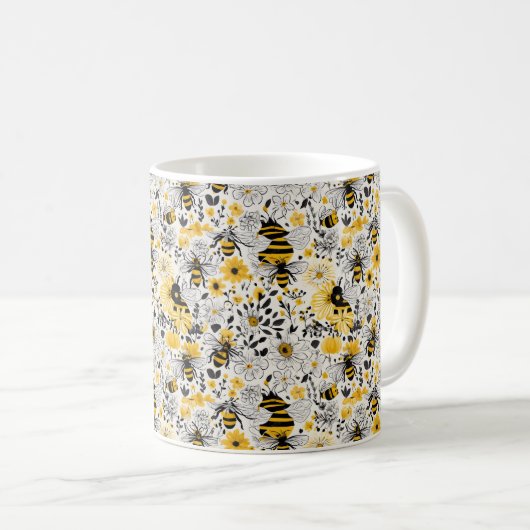 Buzz: Daisy and Bee Delight Kaffeetasse (VorderseiteRechts)