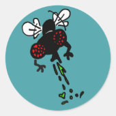 Buzz darüber runder aufkleber (Vorderseite)