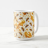 Buzz & Drip - Seamless 8 K Honey Bee Pattern with Kaffeetasse (VorderseiteRechts)