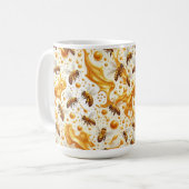 Buzz & Drip - Seamless 8 K Honey Bee Pattern with Kaffeetasse (Vorderseite Links)