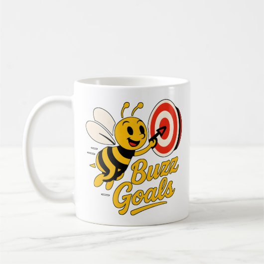 Buzz Goals Motivierend Bee Kaffeetasse (Links)