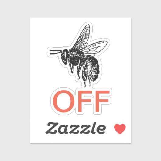 Buzz Off Aufkleber (Blatt)
