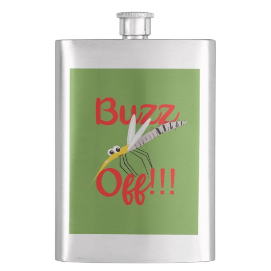 Buzz Off Classic Flask Flachmann (Vorderseite)