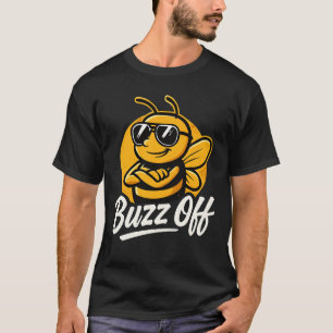 Buzz Off Coole Cartoon Biene T-Shirt
