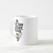 Buzz Off - Funny Bee Pun Kaffeetasse (Vorderseite Links)