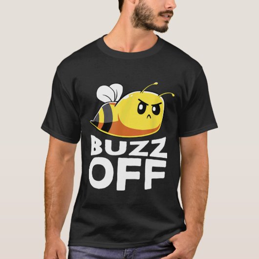 Buzz Off Honey Bee Pun Bee T-Shirt (Vorderseite)