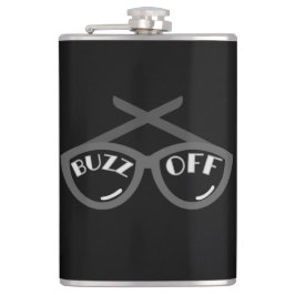 Buzz Off - T - Shirt der Frauen in den 40er Jahren Flachmann