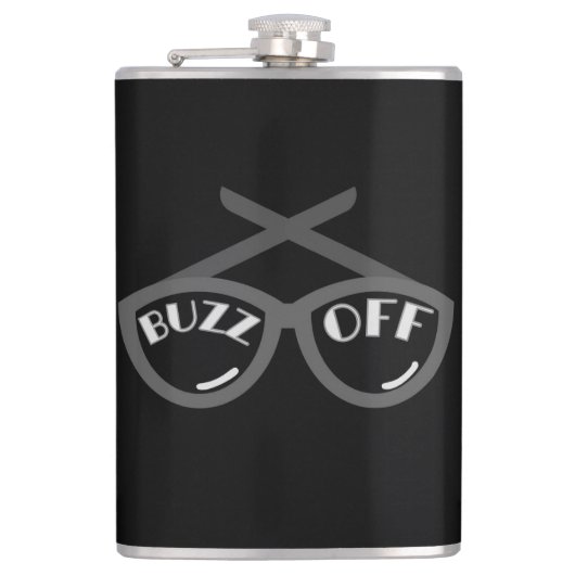 Buzz Off - T - Shirt der Frauen in den 40er Jahren Flachmann (Vorderseite)