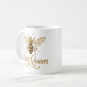 Buzz Queen Gold Glitzer Bee Kaffeetasse (Vorderseite Links)