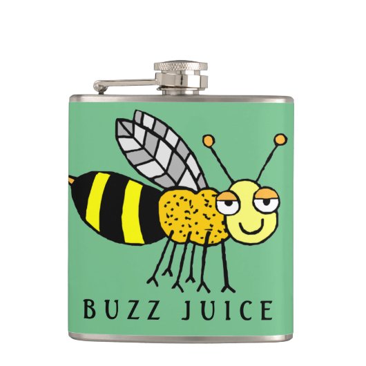 Buzz-Saft Flachmann (Vorderseite)