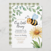 Buzz über unserem kleinen Honig dreht eine Biene Einladung (Vorne/Hinten)