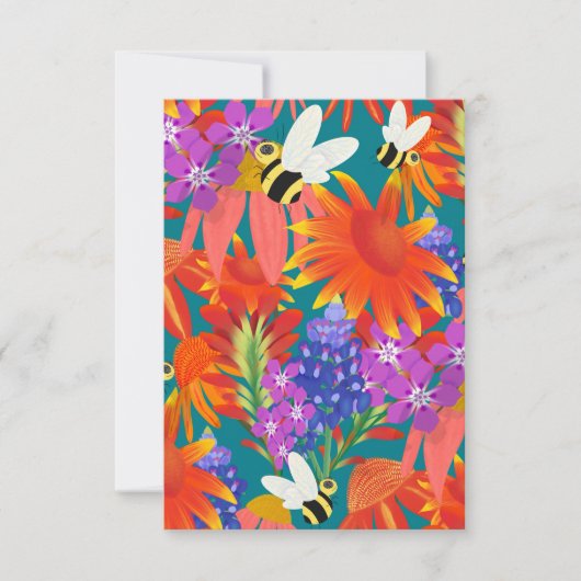 Buzz unter Blooms-Aquamarinen Grove_Danke Dankeskarte (Vorderseite)