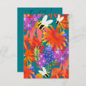 Buzz unter Blooms-Aquamarinen Grove_Danke Dankeskarte (Vorne/Hinten)