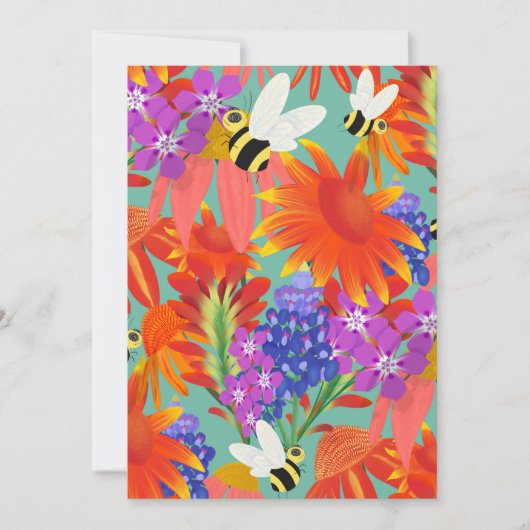 Buzz unter Blooms-Mint-Wiese Einladung (Vorderseite)